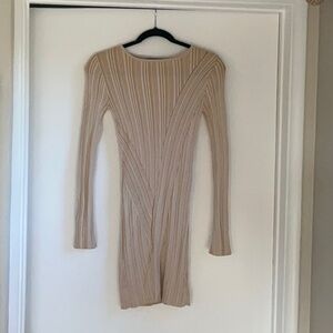 BCBGMaxAzria Tan Ribbed Bodycon Dress for Night Out